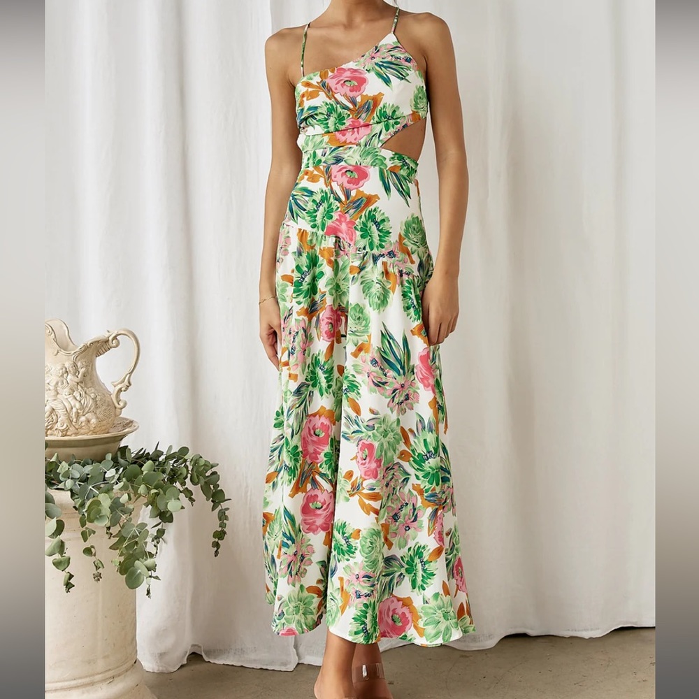 Floral Asymetrical Dress
